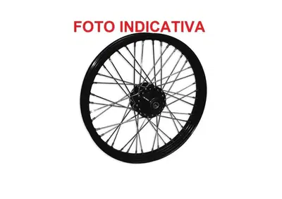 Ruota anteriore a 40 raggi nera e cromo 19x2,5 Per  - Annuncio 9683595