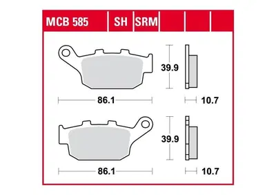Pastiglie posteriori organiche per Buell XB9 e XB1  - Annuncio 9790655