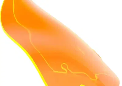 Parabrezza Klock Werks Flare Orange Ice alto 16 cm - Annuncio 9792671