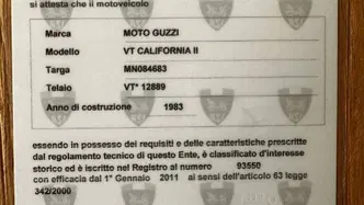 Moto Guzzi VT California II epoca