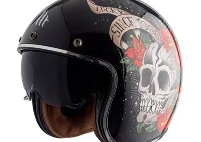 Casco jet Mt Helmets Le Mans 2 SV S Skull Roses A1 - Annuncio 9849546