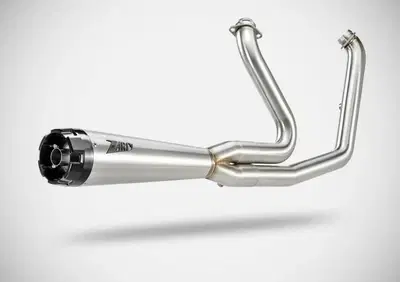 Scarico 2 in 1 Racing satinato Zard per Softail d - Annuncio 9833798