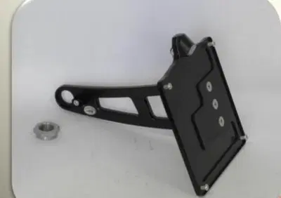 Portatarga laterale nero Gray Indian con luce targ  - Annuncio 9814579