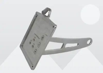 Portatarga laterale lucido Gray Indian con luce ta  - Annuncio 9814593