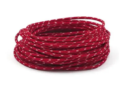 Cavo elettrico in tessuto rosso-bianco Matassa da  - Annuncio 8550023