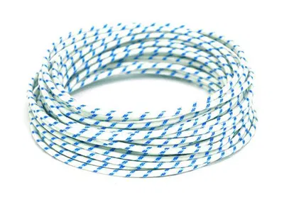 Cavo elettrico in tessuto bianco-blu Matassa da 7,  - Annuncio 8550031