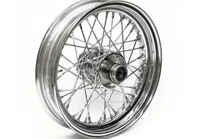 Ruota anteriore a 40 raggi cromata 16x3 Per Softai  - Annuncio 9210857