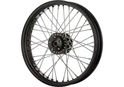 Ruota anteriore a 40 raggi nera e cromo 21x2,15 Pe  - Annuncio 9931255