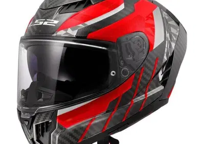 casco integrale LS2 Dragon Trax in carbonio rosso - Annuncio 9597665