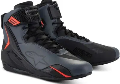 Scarpe moto Alpinestars Faster-4 nero grigio rosso - Annuncio 9679172