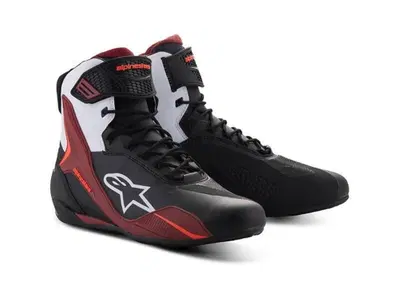 Scarpe moto Alpinestars Faster 4 bianco rosso scur - Annuncio 9659609