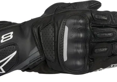 Guanti moto pelle Alpinestars SP-8 V2 nero grigio - Annuncio 9843385