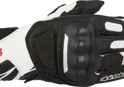 Guanti moto pelle Alpinestars SP-8 V2 nero bianco - Annuncio 9843386