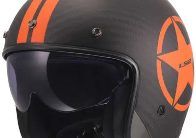 Casco Jet LS2 OF601 Bob II C Star Arancio In Carbo - Annuncio 9858949