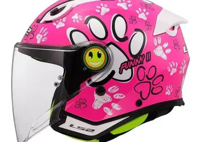 casco jet bambino LS2 Funny 2 Paws rosa - Annuncio 9949341