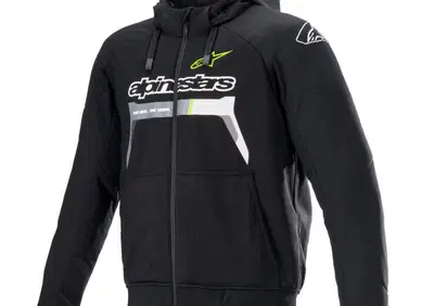 Felpa moto Alpinestars CHROME IGNITION Nero Giallo - Annuncio 9245654