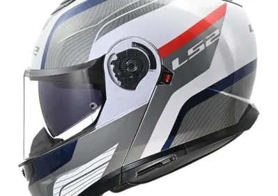 casco modulare LS2 Strobe II Monza Bianco Blu Ross - Annuncio 9597803