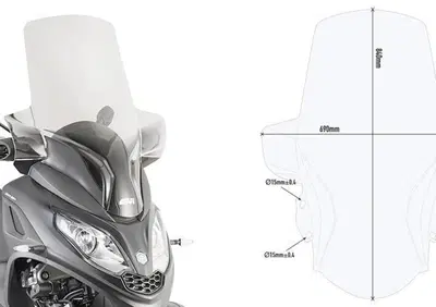 Parabrezza alto Givi D5614ST PIAGGIO MP3 HPE 400 ( - Annuncio 8989526