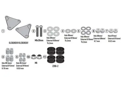 Kit di attacchi Givi D6126KIT per KYMCO Downtown 3 - Annuncio 8984227