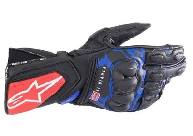 Guanti moto estivo Alpinestars SP-8 V3 Monster blu - Annuncio 10009935