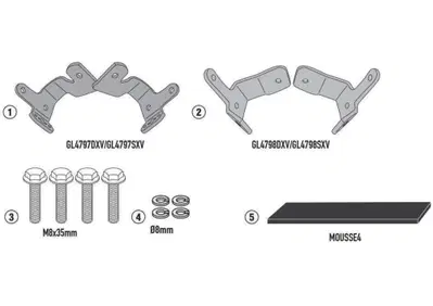 kit montaggio Givi 1192KITPX per attacco laterale - Annuncio 9351524