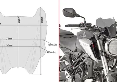 Cupolino fumè Givi A1164 specifico per HONDA CB125 - Annuncio 8986388