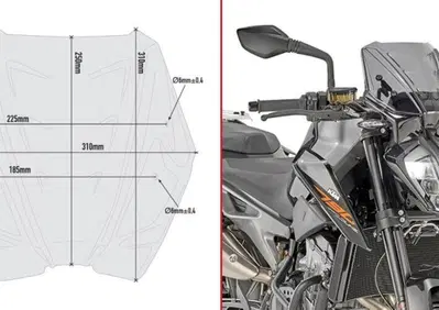 Cupolino fumè Givi A7708 specifico per KTM DUKE 79 - Annuncio 8954529