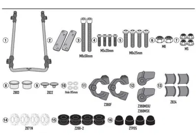 kit attacchi Givi D1155ST A8964A per NIU UQI GT (2 - Annuncio 8978914
