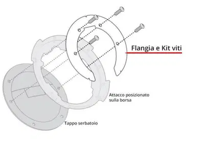 Flangia per borse serbatoio Givi BF50 - Annuncio 8954626