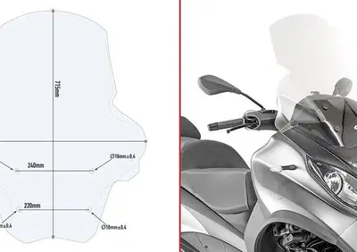 Parabrezza Givi D5613STper PIAGGIO MP3 350-500 Spo - Annuncio 8986566