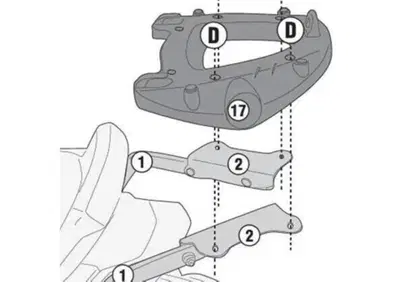 Attacco posteriore Givi SR6118 Per KYMCO CV3 550 ( - Annuncio 8932086
