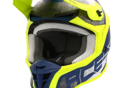 Casco Cross Acerbis Linear Blu Giallo Fluo S - Annuncio 10018074