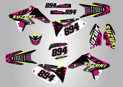 Kit Grafiche Shock Suzuki RMZ 250 2007 2009 Pink Evolution Mx Graphics - Annuncio 10049665